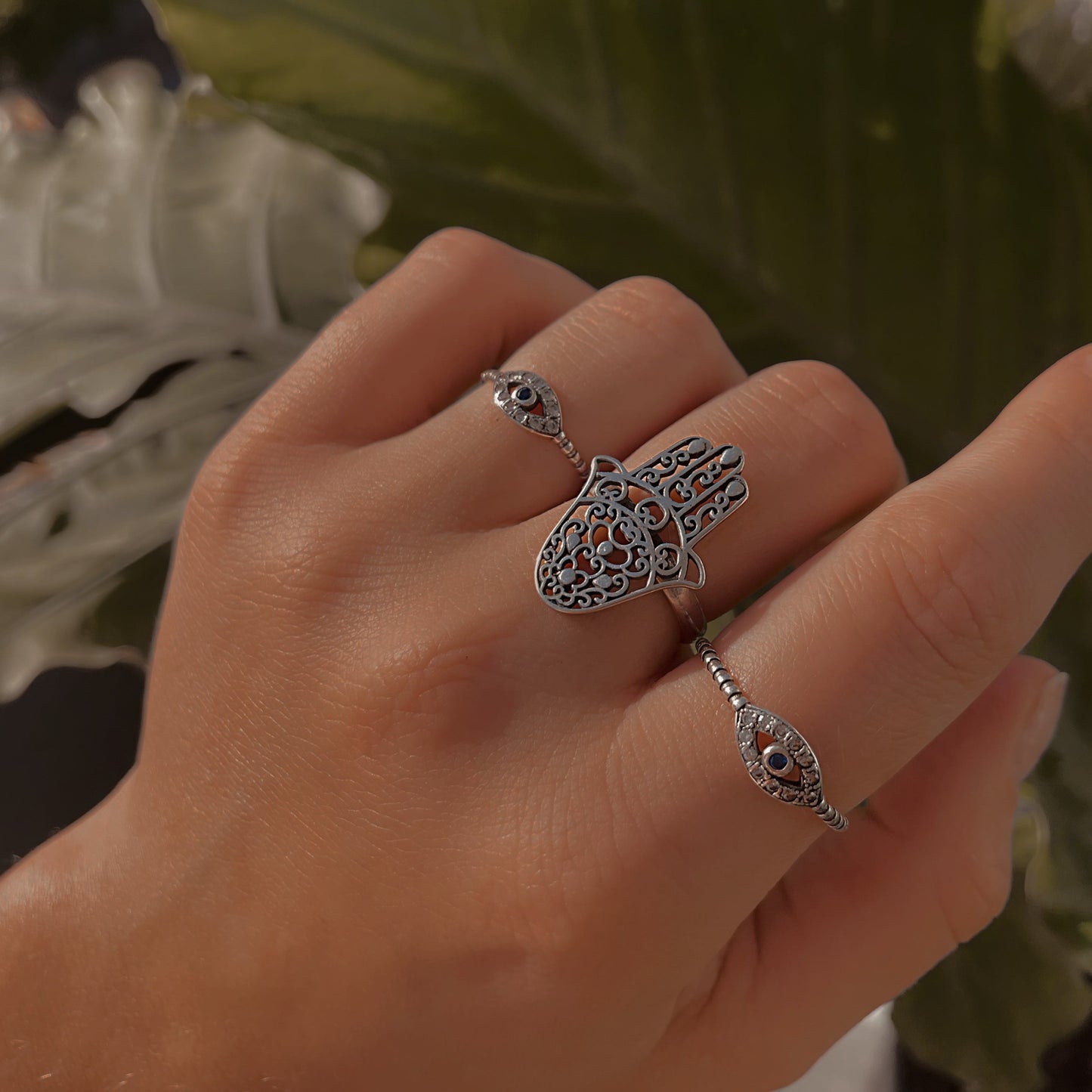 925 SILVER HAMSA RING Banana Blvd