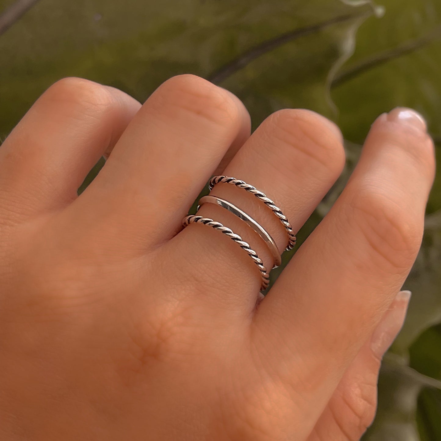 925 SILVER TRIPLE BAND RING Banana Blvd