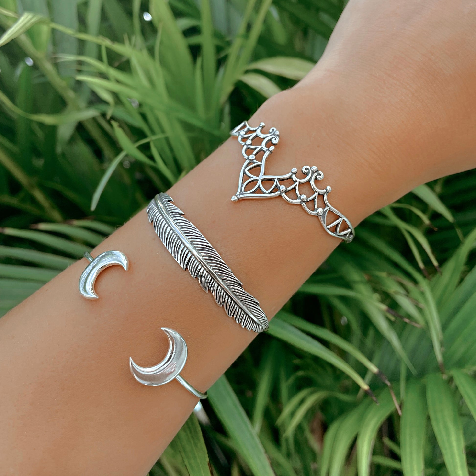 925 SILVER BOHO CROWN CUFF Banana Blvd