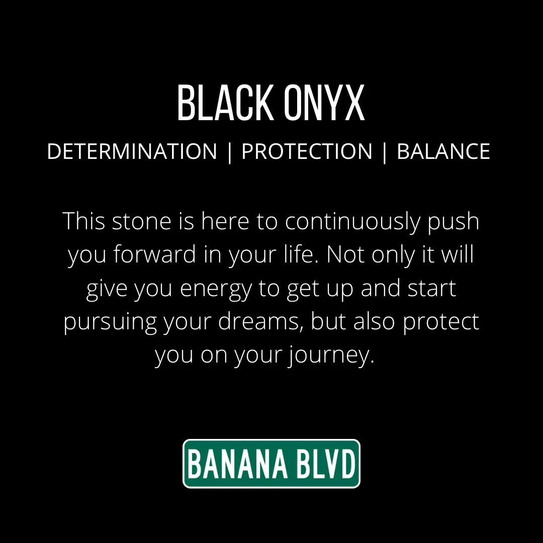 BLACK ONYX EARRING Banana Blvd