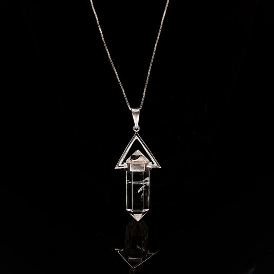 TRIANGLE CLEAR CRYSTAL PENDANT Banana Blvd