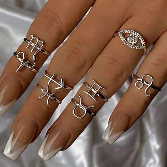 925 SILVER ZODIAC SIGN MIDI RING Banana Blvd